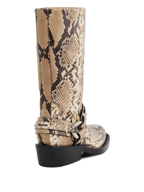 Rabanne XL Link biker boots - Neutrals