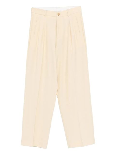 SOLOTRE pleat-detail trousers - Yellow - zdjęcie produktu nr 1