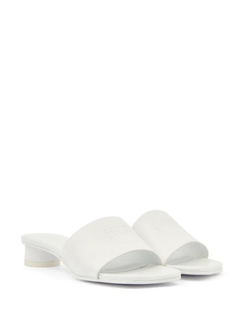 MM6 Maison Margiela numbers-motif mules - White - zdjęcie produktu nr 2