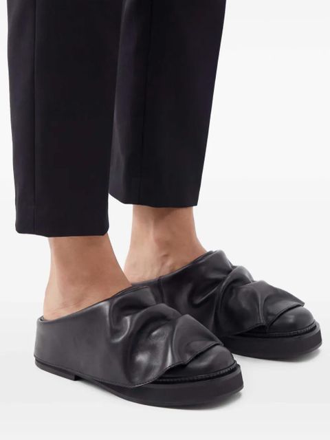The Attico Mini Robin sabot - Black