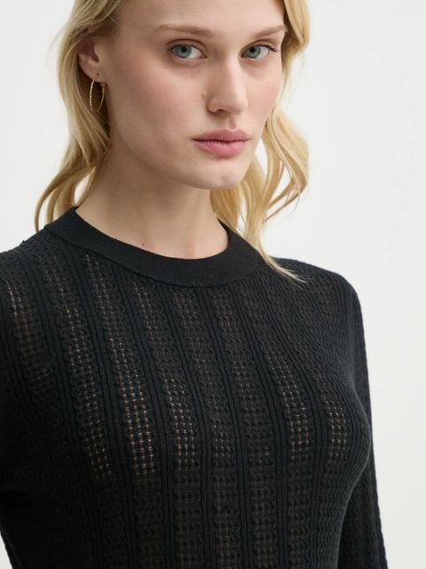 Filippa K sweter bawełniany damski kolor czarny lekki 31316