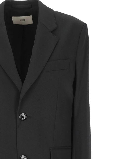 AMI Paris two-button padded-shoulder blazer - Black