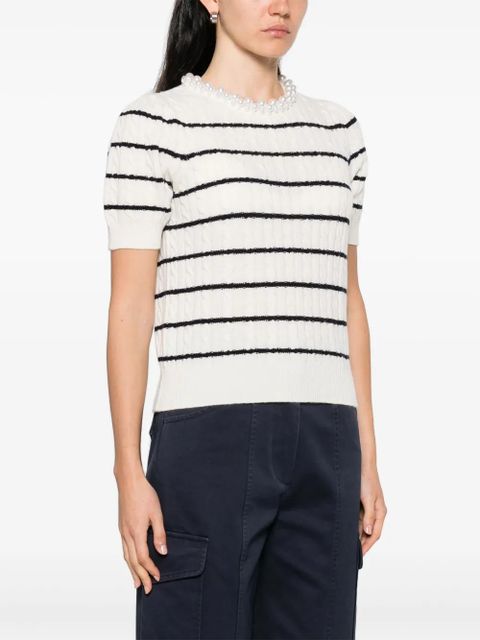 SANDRO striped T-shirt - Neutrals