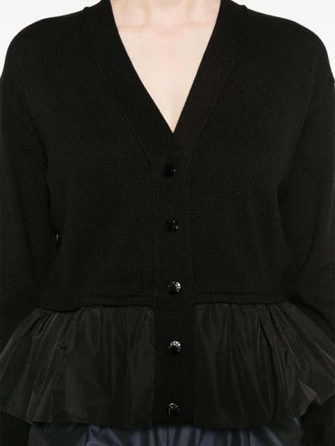 Moncler peplum-hem cardigan - Black