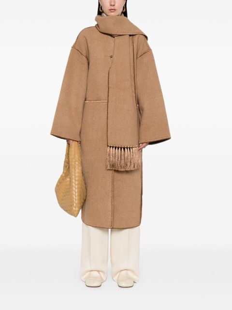 TOTEME embroidered scarf coat - Brown - zdjęcie produktu nr 2