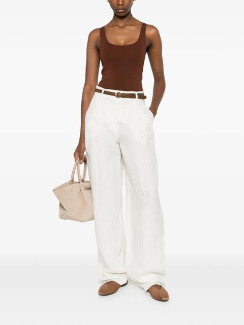 Max Mara Fonte striped belt trousers - Neutrals - zdjęcie produktu nr 2