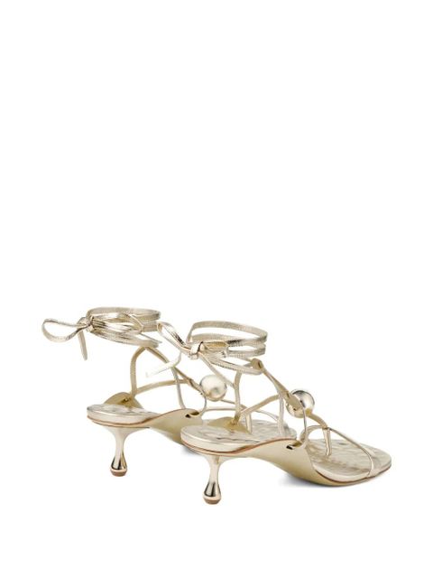 Jimmy Choo 50mm Zyra sandals - Gold