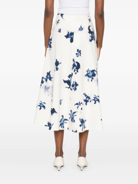 Altuzarra floral-print midi skirt - White