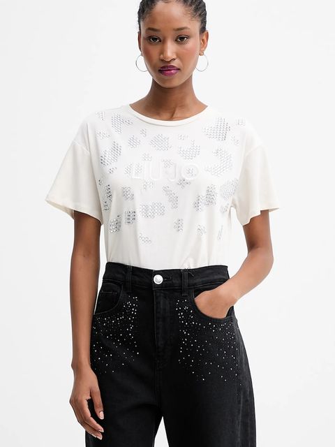 Liu Jo t-shirt bawełniany - zdjęcie produktu nr 2