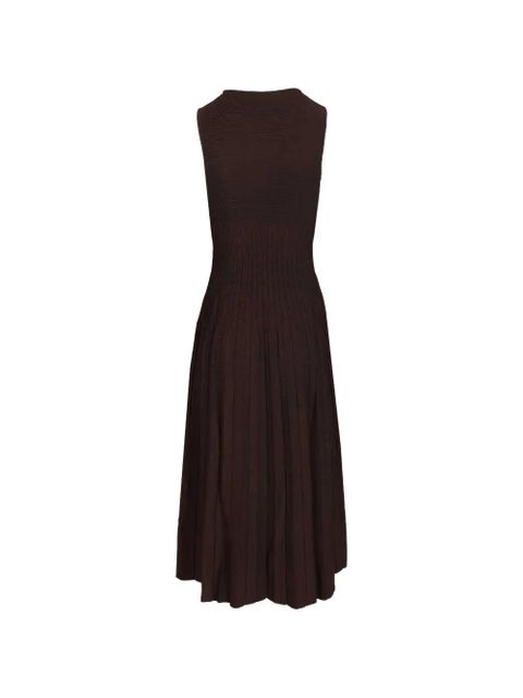 STAUD Elyse sleeveless A-line dress - Brown