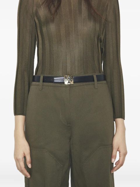 Tory Burch logo-buckle belt - Black - zdjęcie produktu nr 2