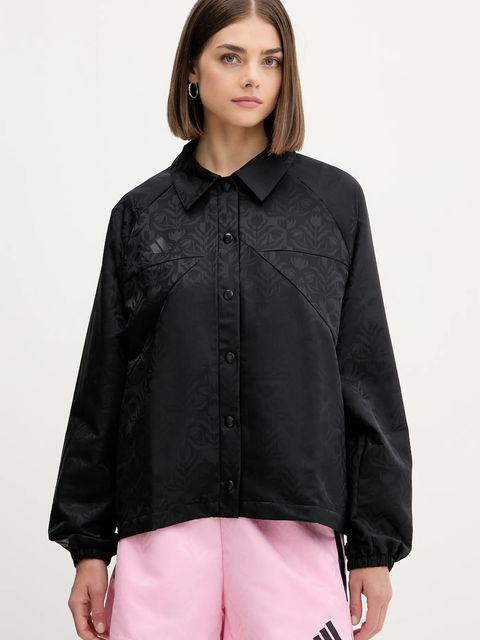 adidas kurtka House of Tiro kolor czarny przejściowa oversize JL7647 - zdjęcie produktu nr 1