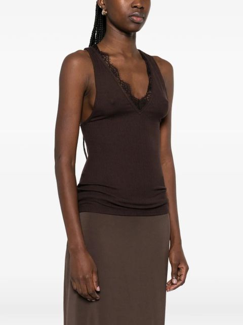 Nanushka Siara V-neck tank top - Brown