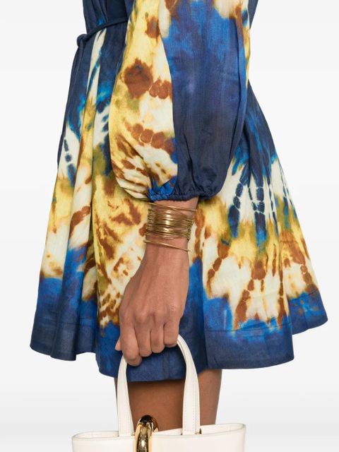 ALEMAIS Martine belted mini dress - Blue