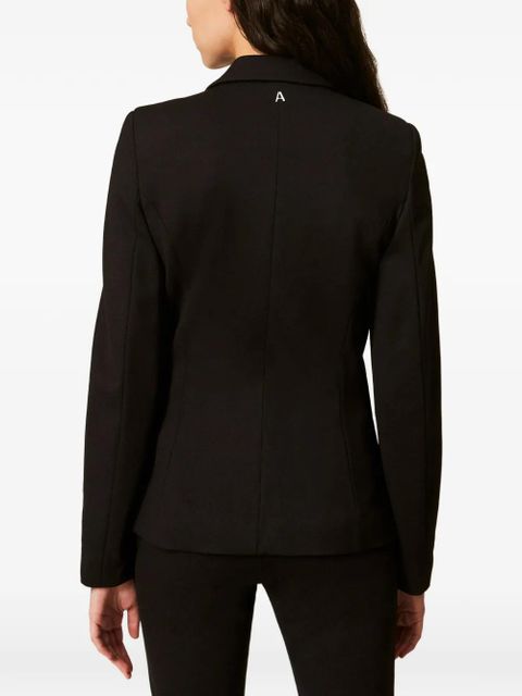 TWINSET floral-brooch blazer - Black