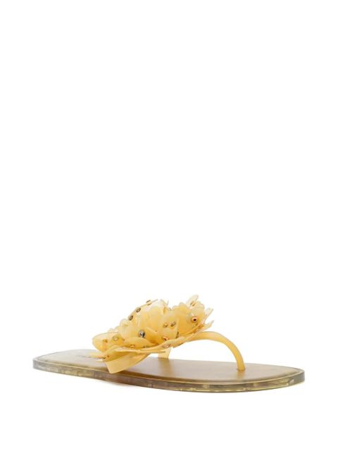 FARM Rio floral-embellished flip flops - Yellow - zdjęcie produktu nr 2