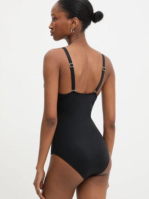 Answear.LAB jednoczęściowy strój kąpielowy kolor czarny lekko usztywniona miseczka