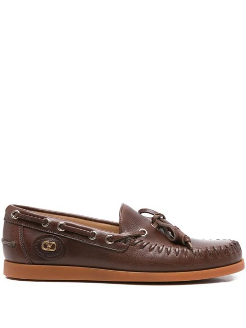 Valentino Garavani Palm Avenue leather loafers - Brown - zdjęcie produktu nr 1