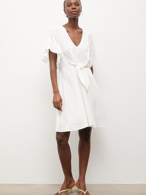 Answear.LAB sukienka letnia z lnem - zdjęcie produktu nr 1