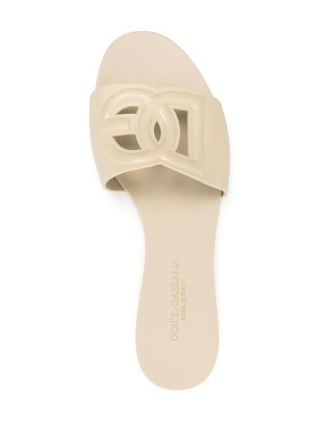 Dolce & Gabbana Bianca DG-logo slides - Neutrals