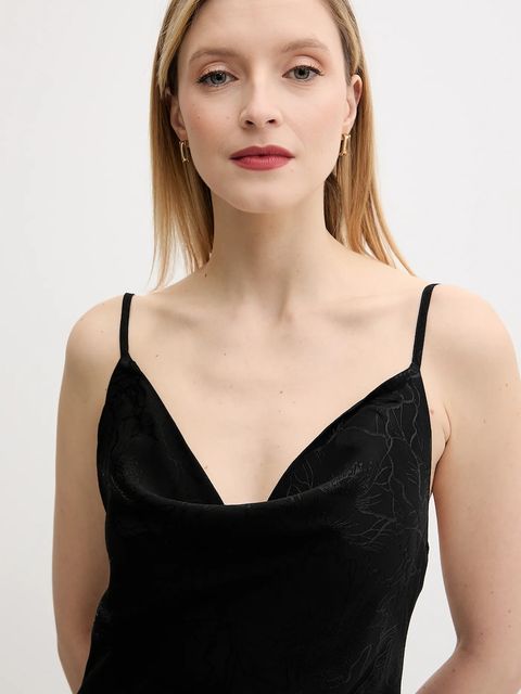 Answear.LAB sukienka kolor czarny maxi dopasowana