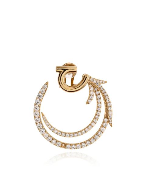 Ferragamo crystal-embellished earrings - Gold