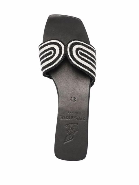 Ancient Greek Sandals the harness clog sandals - Black