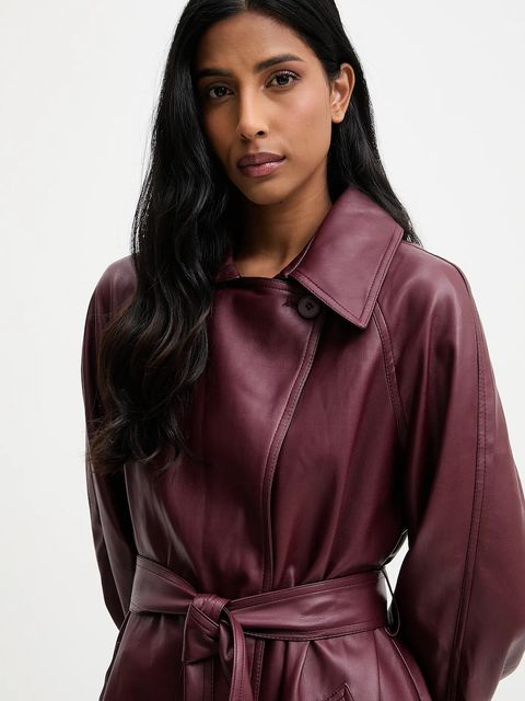 Answear.LAB kurtka kolor bordowy przejściowa