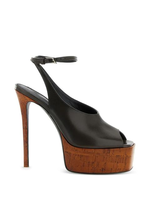 The Attico Ornella square-toe platform sandals - Green - zdjęcie produktu nr 1