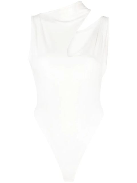 MANURÍ cutout jersey bodysuit - White - zdjęcie produktu nr 1