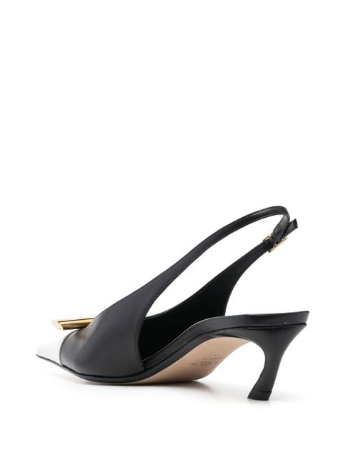 Lanvin Rita 50mm leather slingback pumps - Black