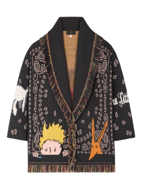 Alanui Little Prince bandana fringe cardigan - Black - zdjęcie produktu nr 1