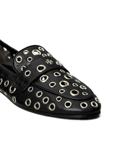 Tory Burch eyelet-embellished loafers - Black - zdjęcie produktu nr 2