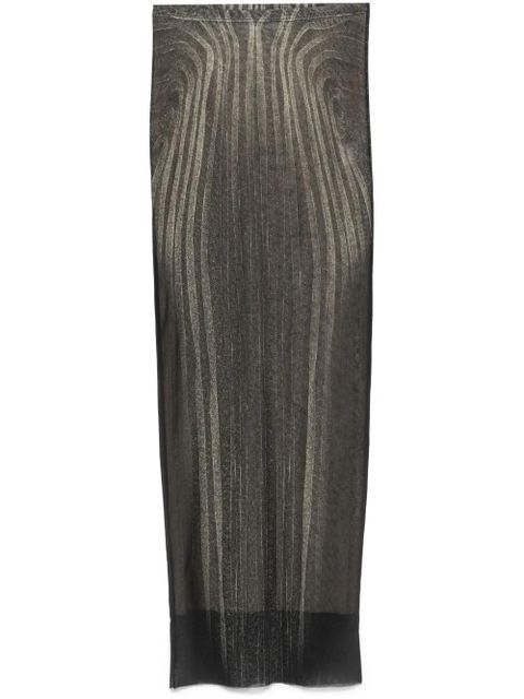 Jean Paul Gaultier Spiral mesh maxi skirt - Black - zdjęcie produktu nr 1