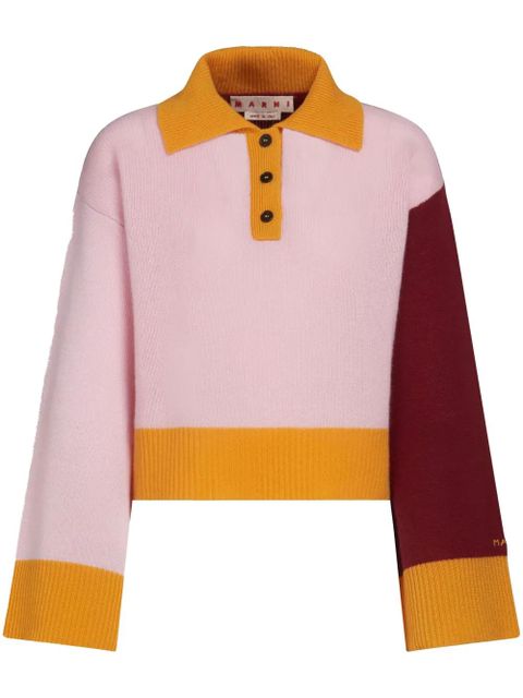 Marni colour-block cashmere jumper - Pink - zdjęcie produktu nr 1