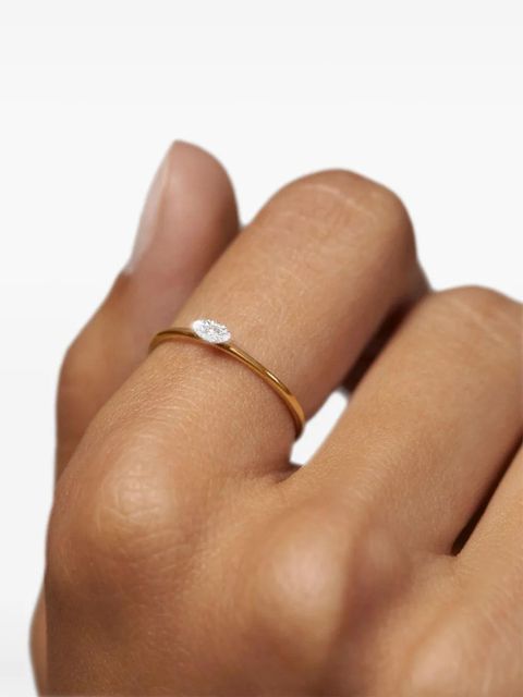 Monica Vinader 14kt yellow gold diamond ring - zdjęcie produktu nr 2