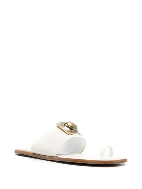 ETRO Crown Me leather sandals - White
