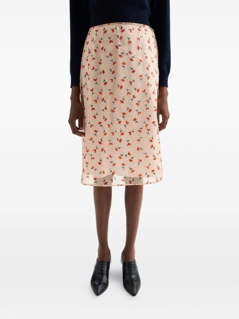 Jil Sander printed midi skirt - Neutrals - zdjęcie produktu nr 2