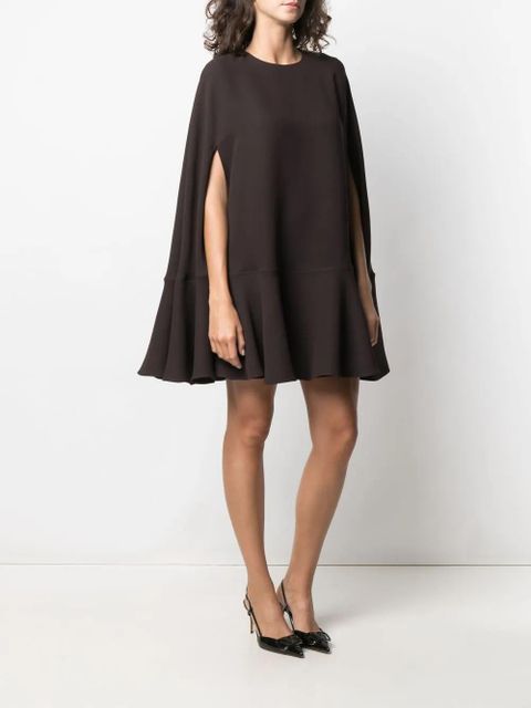Valentino Garavani silk cape dress - Brown