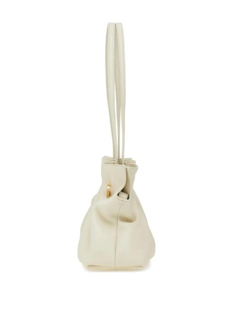 Ferragamo small soft gathered-effect shoulder bag - Neutrals