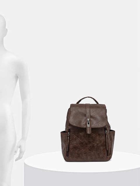 Answear.LAB plecak damski kolor brązowy mały gładki