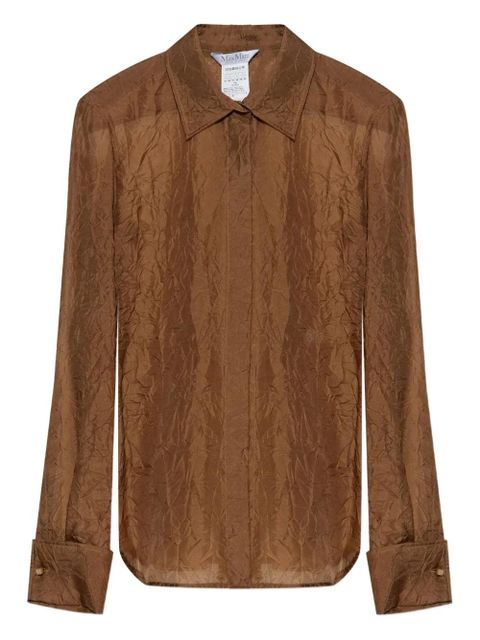 Max Mara Eloisa crumpled silk shirt - Brown - zdjęcie produktu nr 1