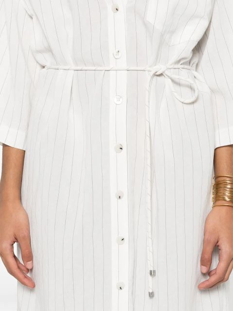 Nanushka striped shirt dress - White