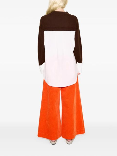 Simon Miller Pip Poplin combo sweater - Brown