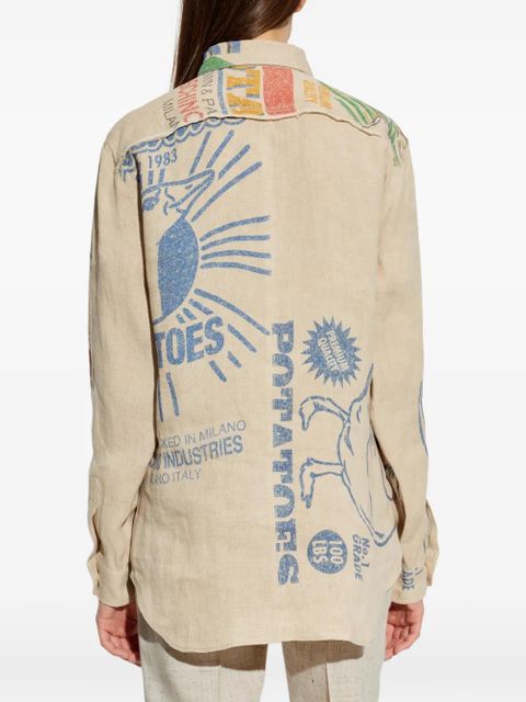 Moschino graphic-print shirt - Neutrals