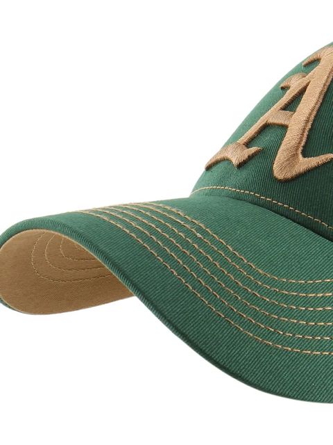 47 brand czapka z daszkiem bawełniana MLB Athletics Contrast Stitch kolor zielony B-CONDT18GWS-DG - zdjęcie produktu nr 2