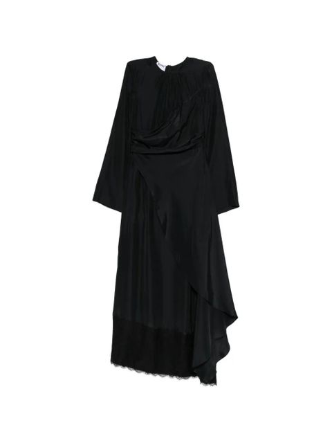 Moschino lace-detail asymmetric-hem maxi dress - Black - zdjęcie produktu nr 1