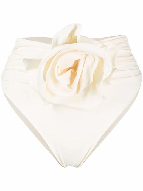 Magda Butrym floral-appliqué bikini bottoms - Neutrals - zdjęcie produktu nr 1