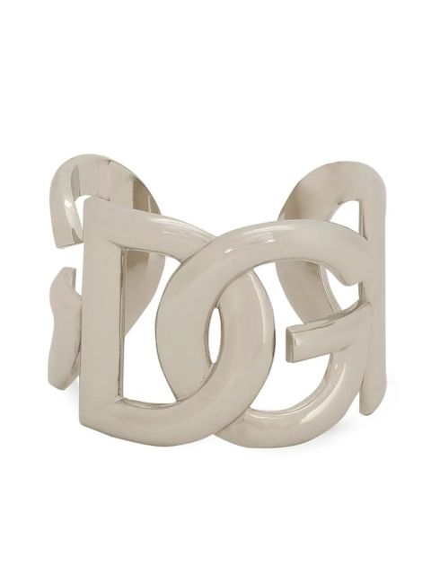 Dolce & Gabbana logo-lettering cuff-design bracelet - Silver - zdjęcie produktu nr 1