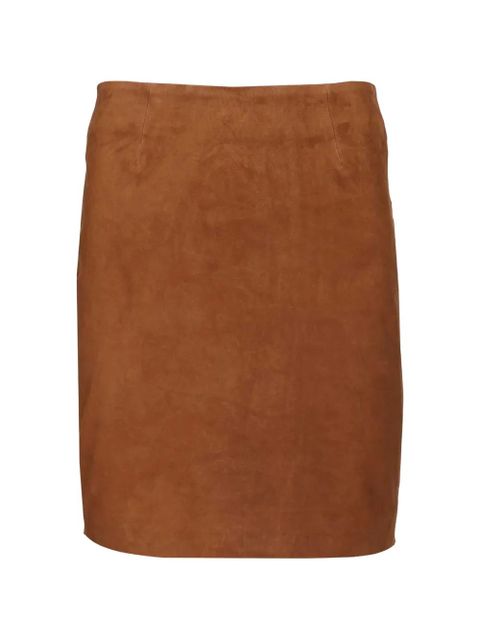 ROTATE BIRGER CHRISTENSEN suede mini skirt - Brown - zdjęcie produktu nr 1
